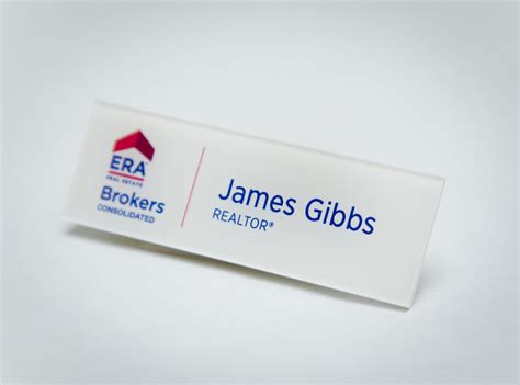 Acrylic Name Badge Era Brokers Consolidated