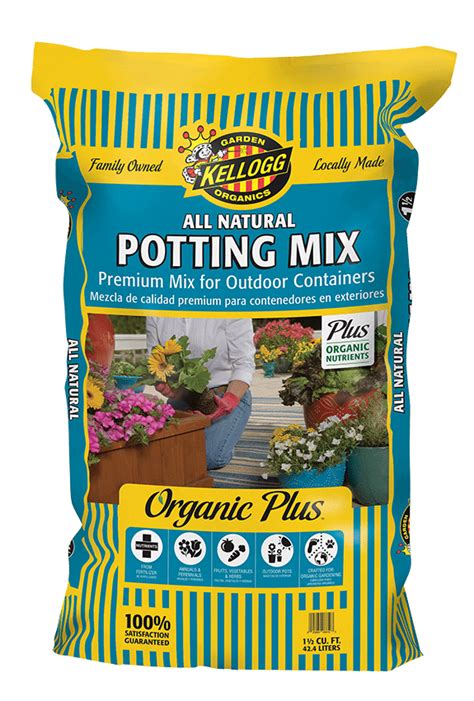 All Natural Potting Mix Premium Mix For Outdoor Containers Kellogg