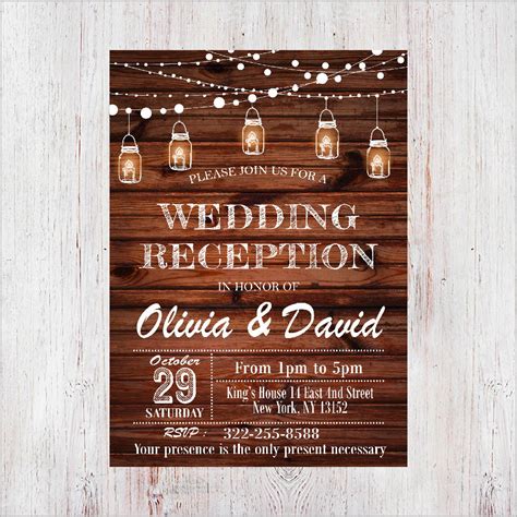Reception Invitation Card Design