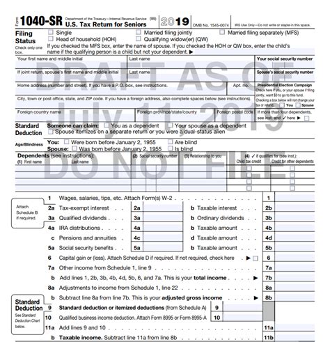 Irs Tax Forms What Is Form 1040 Sr U S Tax Return For Seniors Momcute