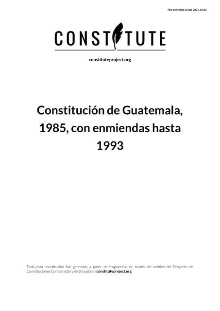 Constitución De Guatemala Arturo Lopez Udocz