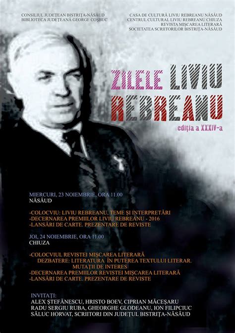 Liviu rebreanu was a romanian author, novelist, playwright and journalist. Biblioteca Judeteana: Zilele "Liviu Rebreanu"