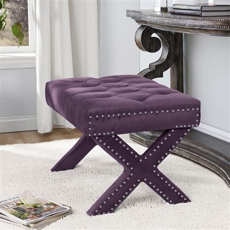 Soft and comfortable touch will offer you leisure. Inspired Home Quinn Velvet Button Tufted Nailhead Trim ...