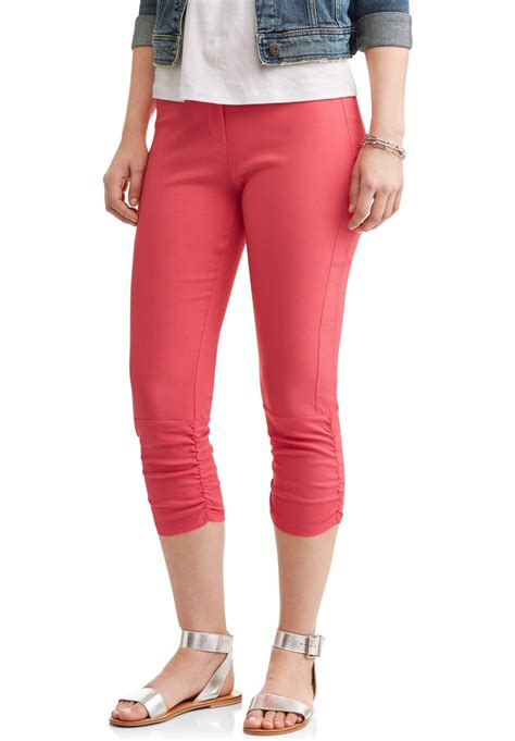 women s capri pants with ruched detail