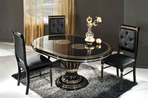 Dining Room Modern Black Round Pedestal Dining Table And Extendable Or