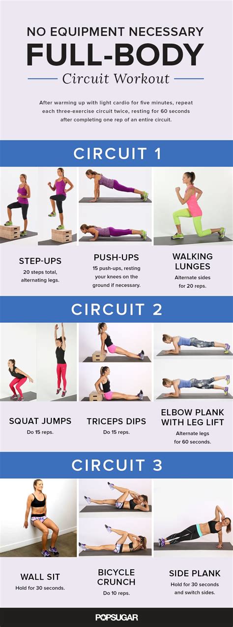 Full Body Circuit Workout To Strengthen Legs Abs And Arms Popsugar