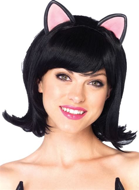 The Costume Center Black And Pink Kitty Kat Bob Women Adult Wig Costume Accessory Michaels
