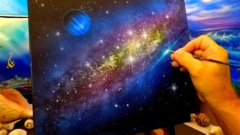 Encounter Acrylic Galaxy Space Art Painting With Stars And A