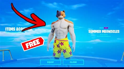 How To Get Summer Meowscles Skin In Forenite Free Summer Meowscles