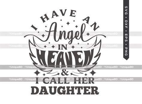 Paper Party And Kids Daughter Memorial Svg Daughter Angel Svg Cricut