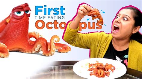 First Time Octopus Cooking And Eating Challenge Indian Woman Eating