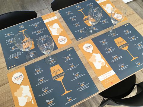 Why should we use set table ? Sets de table Le Langage du Sommelier - Lot de 4 - Cartes ...