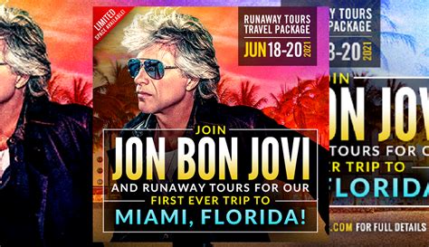 Bjci Annunciato Il Primo Runaway Tour Con Jon Bon Jovi 2021