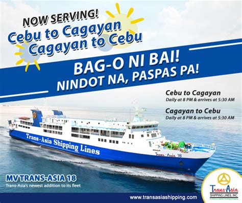 2020 Cebu Cagayan De Oro Trans Asia Schedule And Ticket Fares