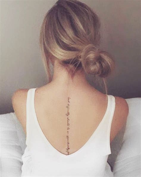 Pin By Katie Johnston On Tats Girl Spine Tattoos Spine Tattoos For