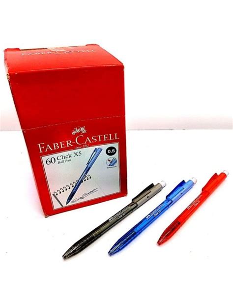 Faber Castell Click Ball Pen X5 05 Mm 3 Colours