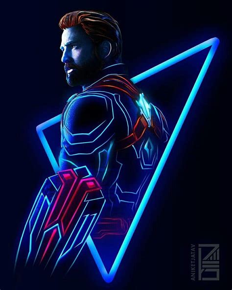 Captain Marvel Neon Neon Infinity War Hd Phone Wallpaper Pxfuel