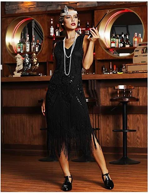 PrettyGuide Women S 1920s Flapper Dress Vintage Swing Fringed Gatsby