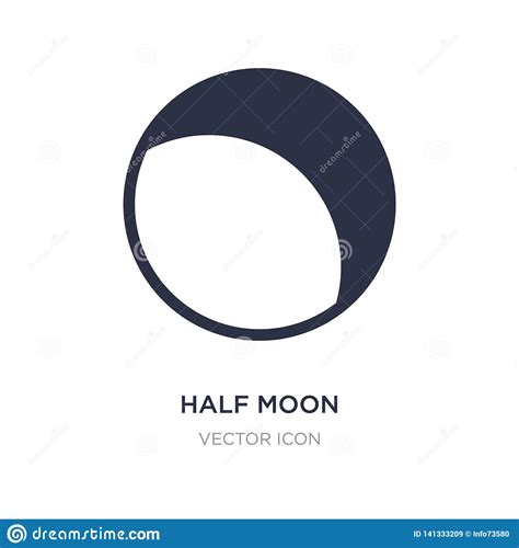 Half Moon Icon On White Background Simple Element Illustration From