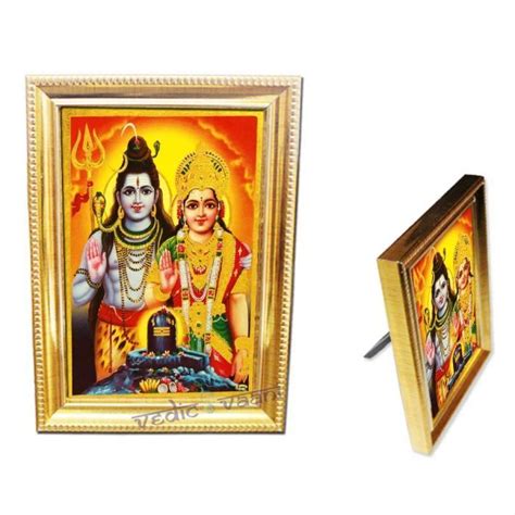 Shiv Parvati Frame In 2021 Frame Online Photo Frames Wooden Photo