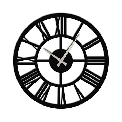 Classic Metal Black Wall Clock Metal Wall Art Metal Wall Etsy