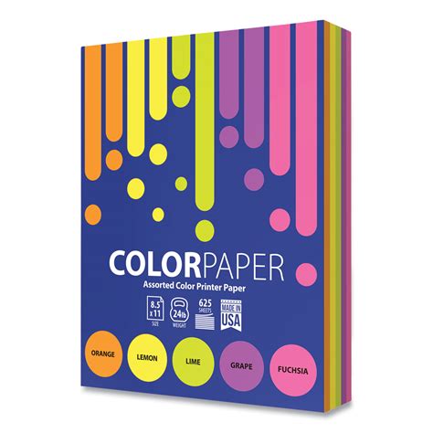 Domtar Color Copy Paper 24 Lb Bond Weight 85 X 11 Assorted Colors