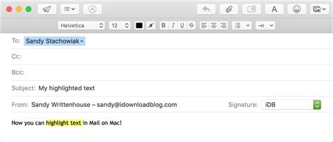 It also has a dedicated keyboard function where a person can type in a message and have the. How to highlight text in Mac Mail to emphasize your words