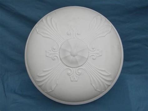 With its arched sides and leaf designs this large size light fixture ceiling accent will work with many federal, colonial revival and victorian styles. large embossed globe shade for antique ceiling medallion ...