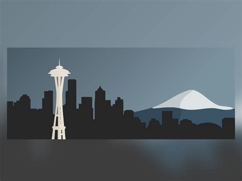 Seattle Skyline Illustration By Savannah Robinson On Dribbble