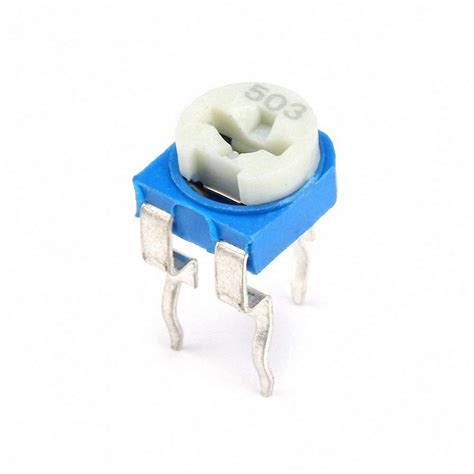 10pcs Rm065 Potentiometer Blue White Variable Adjustable Resistor