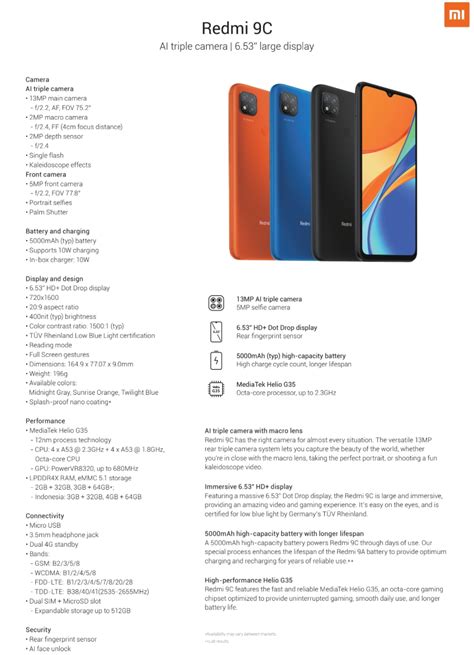 The xiaomi redmi note 9 is powered by a mediatek helio g85 (12nm) cpu processor with 128gb, 4gb ram. Mobile2Go. Pre-Order Redmi 9C [2GB RAM + 32GB ROM ...