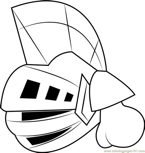 Kibble Blade Coloring Page for Kids - Free Kirby Printable Coloring