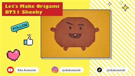 Orikame Happy Birthday Suga Bts 🥳 How To Make Origami Bt21 Shooky