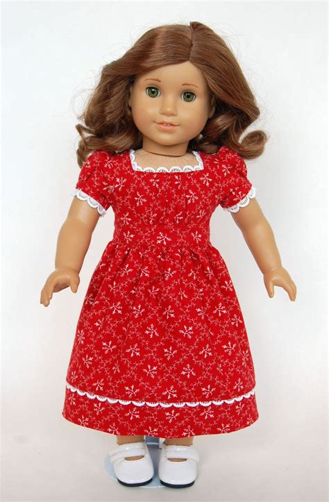 civil war victorian era 18 inch american girl doll dress red etsy american girl dress doll