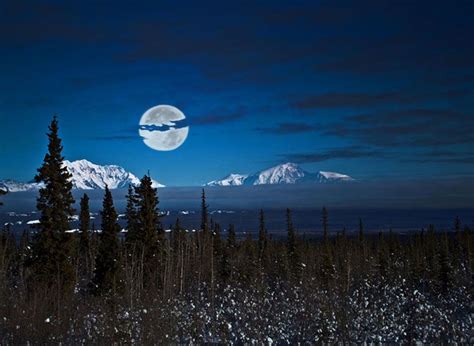 Good Night Alaska Beautiful Moon Beautiful Landscapes Good Night Moon