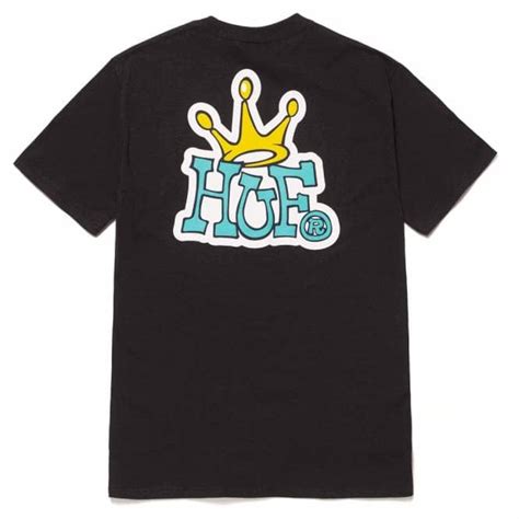 Huf Crown Skate T Shirt Black Skate Clothing From Native Skate Store Uk