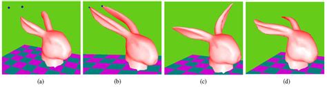 Model is hikari tv miku and effect on ears to the right side is gotash! Direct manipulation of the bunny ear. (a) Initial bunny head model and... | Download Scientific ...