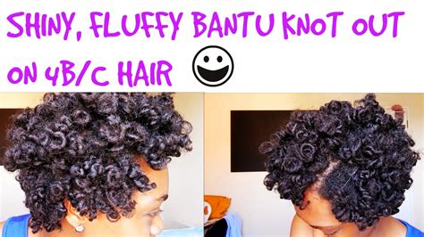 Brush the hair and then simply go with curling large subsections of hair. Natural hair| shiny, fluffy & soft bantu knotout on 4b/4c ...