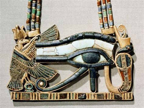 Eye Of Horus This Gold And Glass Pectoral Amulet Was Discovered In The
