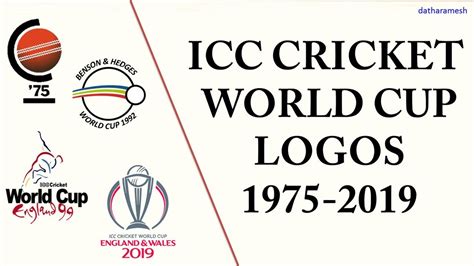 Icc Cricket World Cup Logos From 1975 To 2019 Youtube