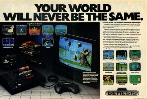 Sega Genesis Magazine Advertisement Your World Will Never Be The Same