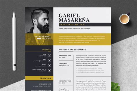 Download now the professional resume that fits all you need to do is fill them out and adapt them according to your profile. Professional Word Resume CV Template | Creative Cover ...
