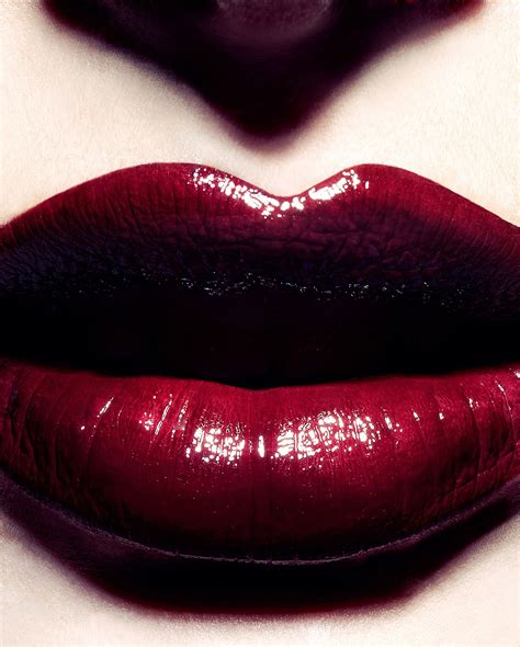 Vampy Goth Lip Gloss Glossy Lipstick Beauty Editorial