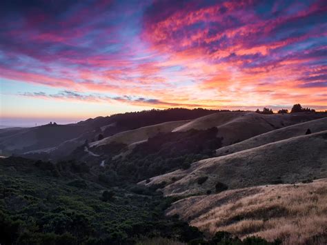 Wallpaper California Usa Hills Sky Clouds Sunset 1920x1200 Hd