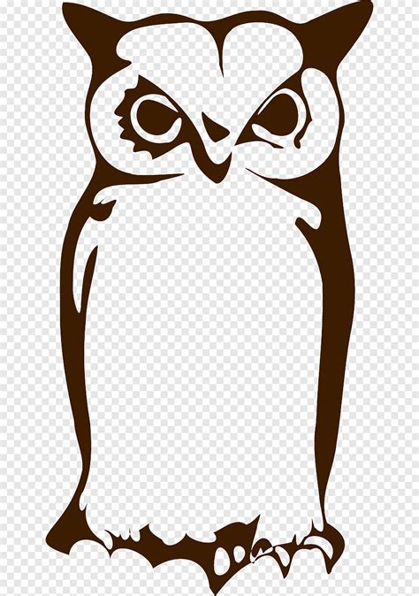 Owl Silhouette Brown Owl White Brown Png Pngegg
