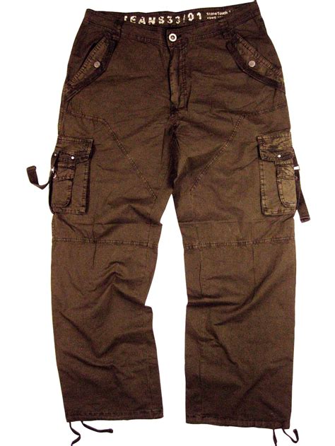 Stone Touch Jeans Stonetouch Mens Military Style Plus Size Cargo