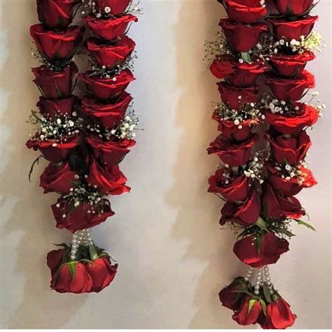 6 Styles Red Roses Floral Garland For Wedding Varmala For Etsy