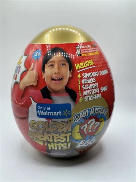 RYAN'S WORLD GIANT Gold Egg Golden Greatest Hit Mystery Surprise Series