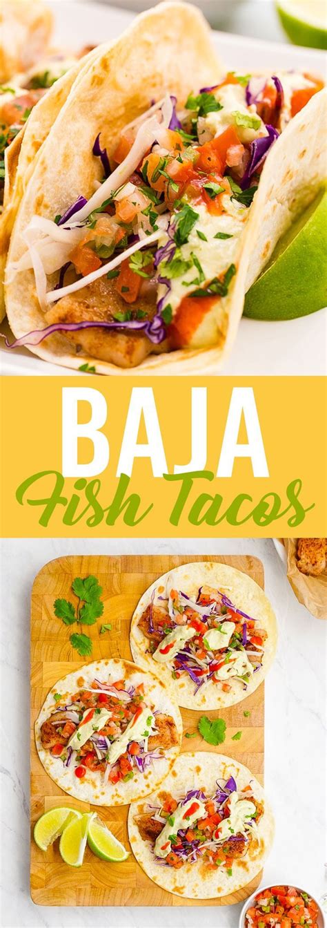 The spices on the fish are excellent and although the crema is good, it is better if you substitute avocado for the mayonnaise and sour cream. These lightened up Baja fish tacos boast huge flavors ...