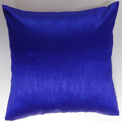 Cobalt Blue Silk Pillow Cover Bright Blue Decorative Silk Etsy